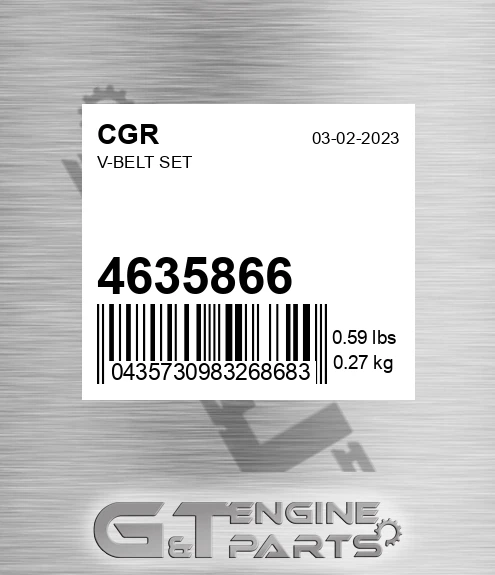 4635866 CGR V-belt Set