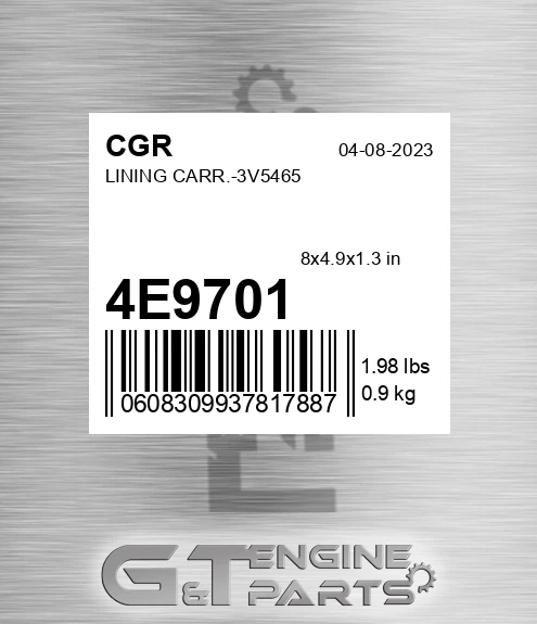 4E9701 Lining Carr.-3v5465