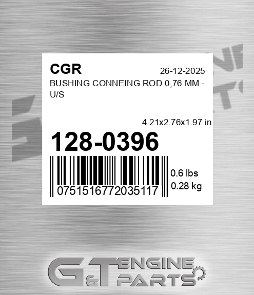 128-0396 Bushing Conneing Rod 0,76 Mm - U/s