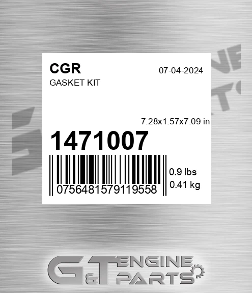 1471007 CGR Gasket Kit