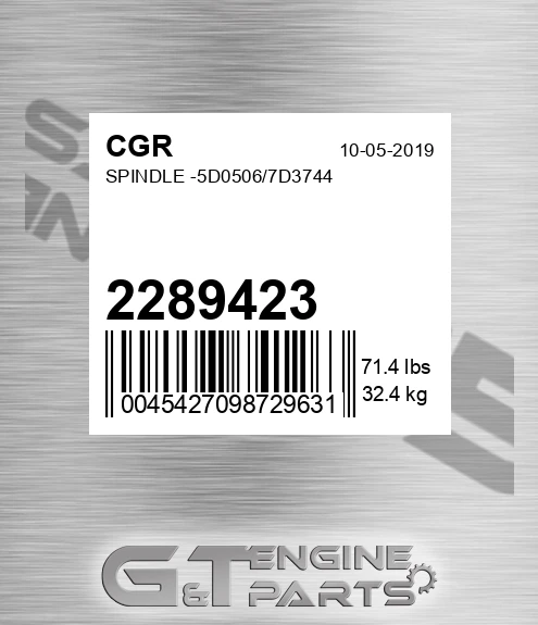 2289423 Spindle -5d0506/7d3744