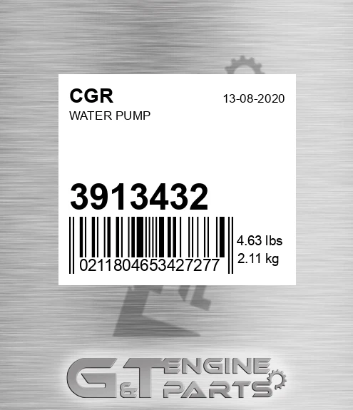 3913432 CGR Water Pump