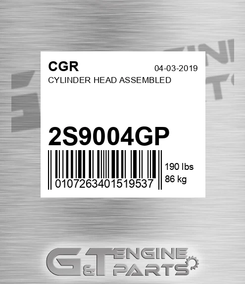 2S9004GP Cylinder Head Assembled
