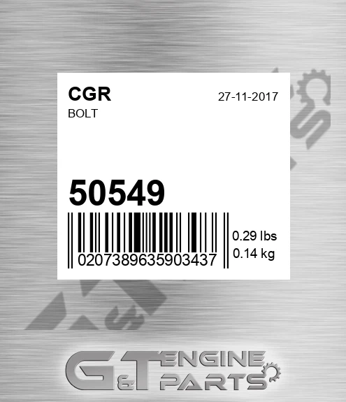 50549 CGR Bolt