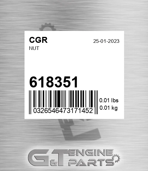 618351 CGR Nut