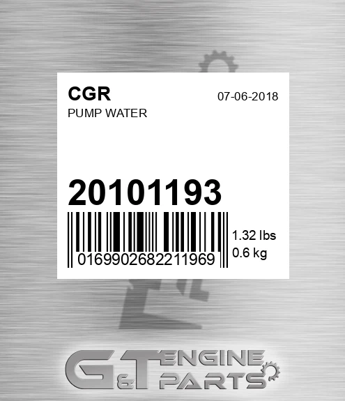 20101193 CGR Pump Water