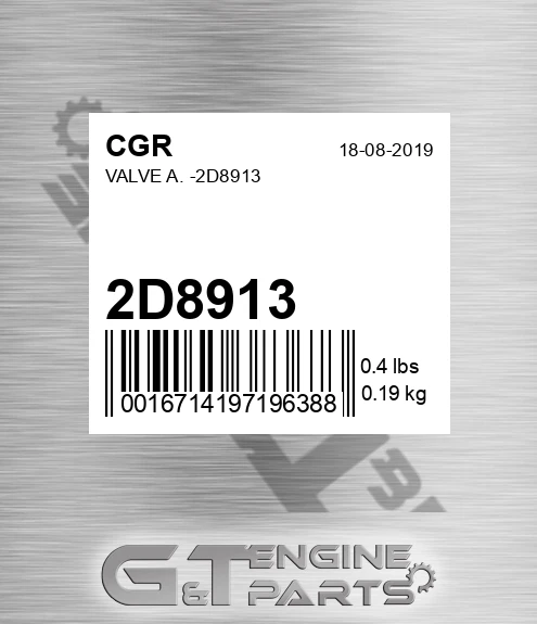 2D8913 Valve A. -