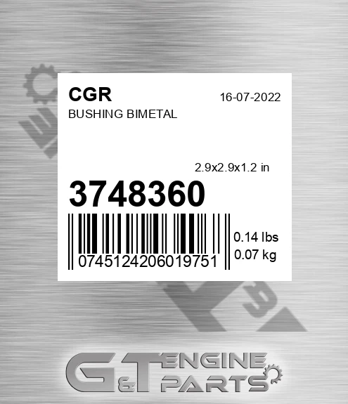 3748360 Bushing Bimetal