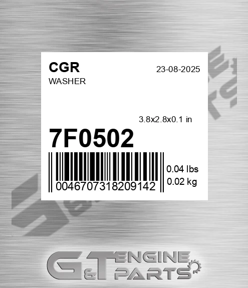7F0502 CGR Washer