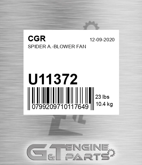 U11372 CGR Spider A.-blower Fan