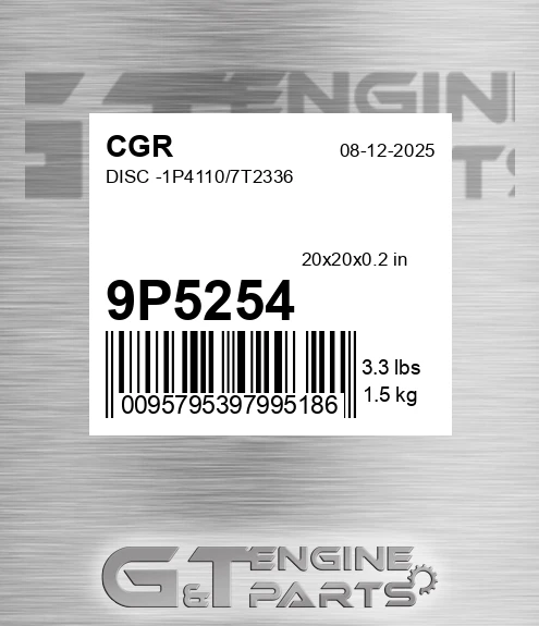 9P5254 Disc -1p4110/7t2336 for CGR