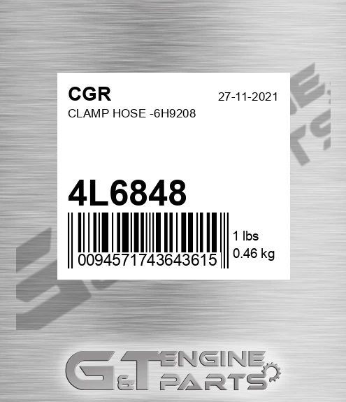 4L6848 Clamp Hose -6h9208