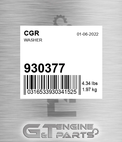 930377 Washer