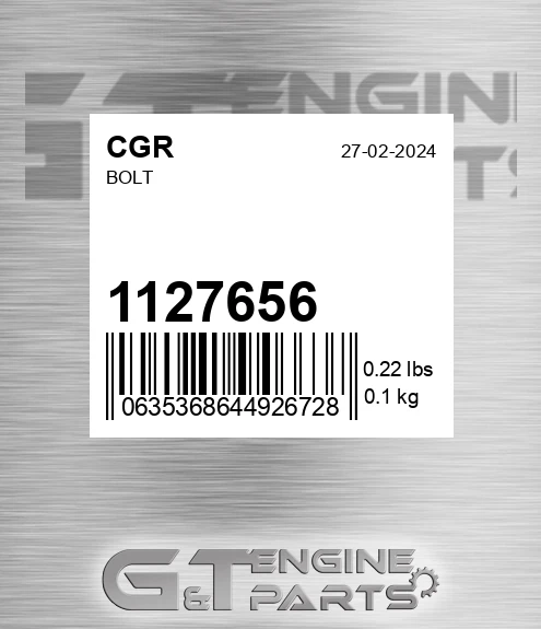 1127656 CGR Bolt