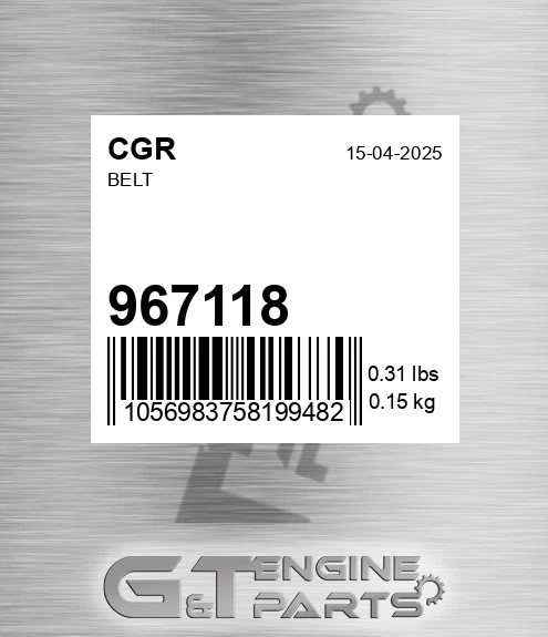 967118 CGR Belt