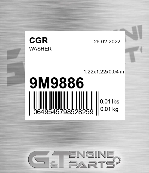 9M9886 CGR Washer