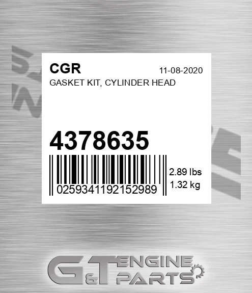 4378635 Gasket Kit, Cylinder Head