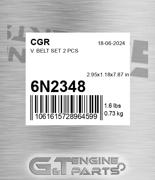 6N2348 CGR V. Belt Set 2 Pcs