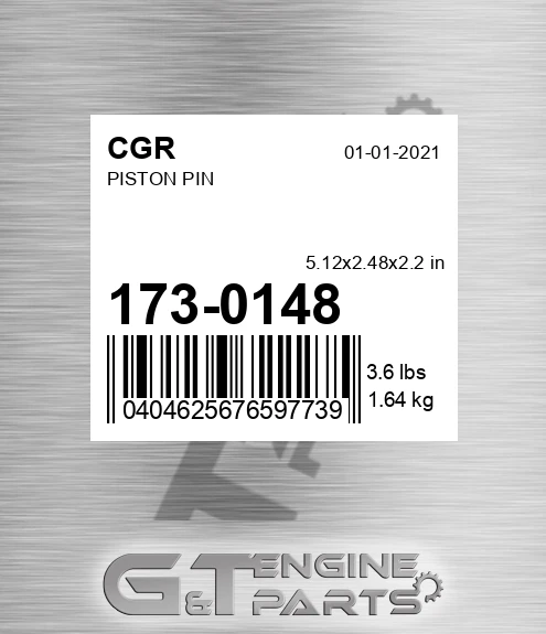 173-0148 CGR Piston Pin