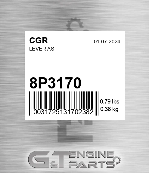 8P3170 CGR Lever As