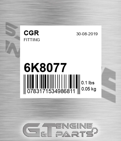 6K8077 CGR Fitting