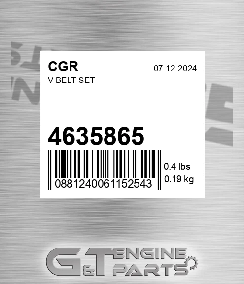 4635865 V-belt Set