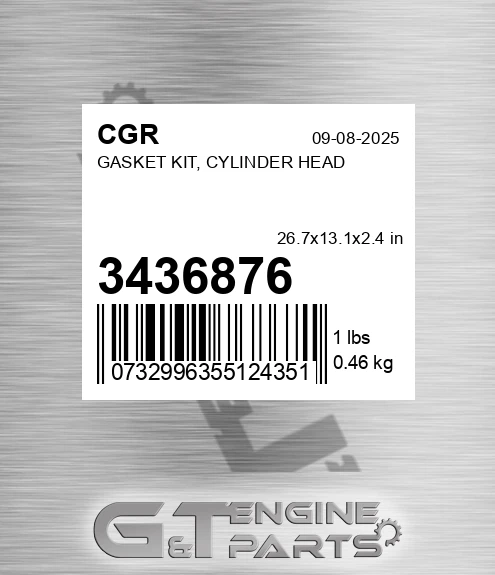 3436876 Gasket Kit, Cylinder Head