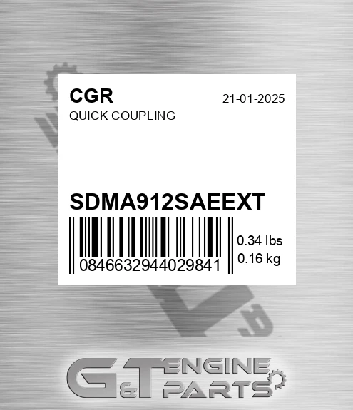 SDMA912SAEEXT Quick Coupling