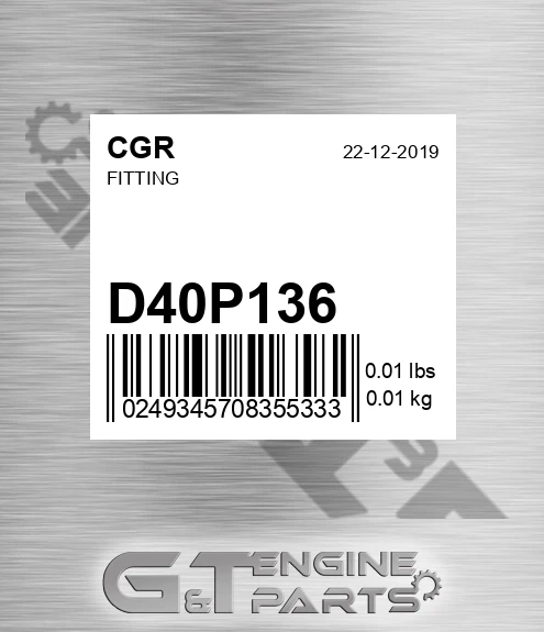 D40P136 CGR Fitting
