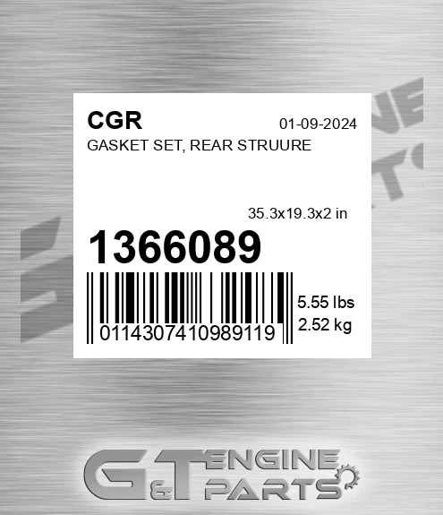 1366089 Gasket Set, Rear Struure