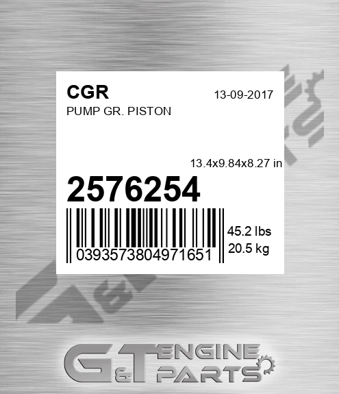 2576254 CGR Pump Gr. Piston