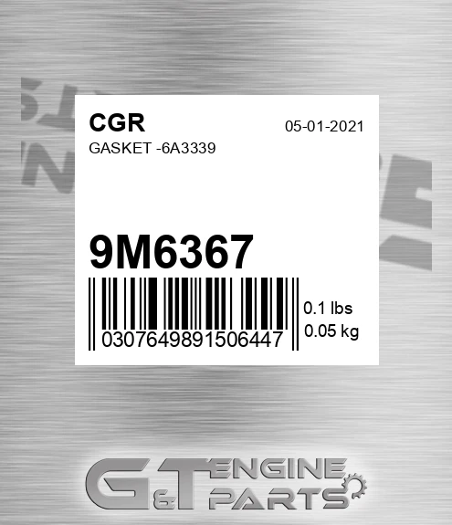 9M6367 Gasket -6a3339 for CGR