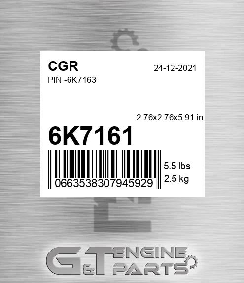 6K7161 CGR Pin -6k7163
