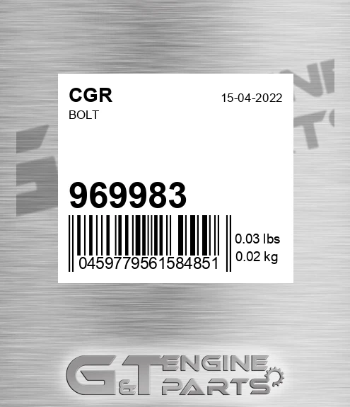 969983 Bolt
