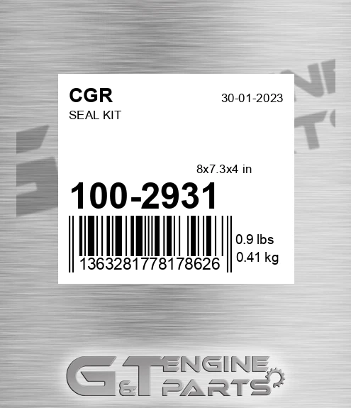 100-2931 Seal Kit for CGR