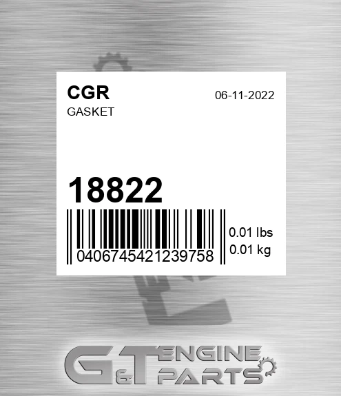 18822 CGR Gasket