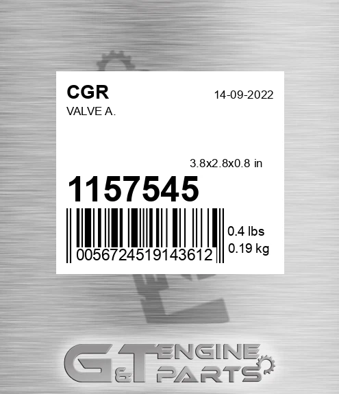 1157545 Valve A.