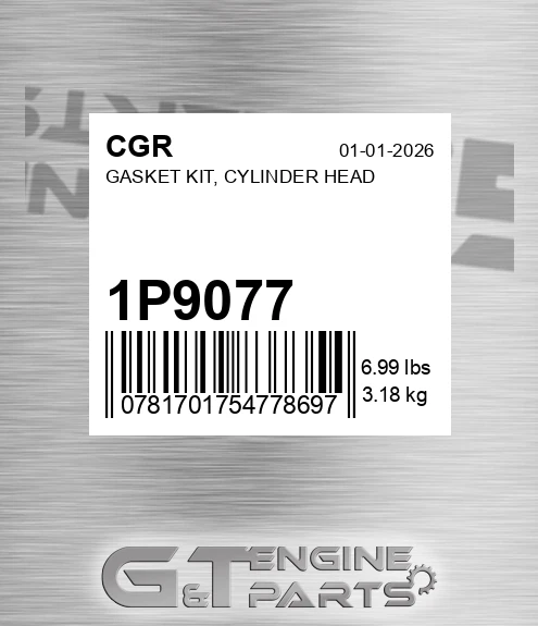 1P9077 Gasket Kit, Cylinder Head