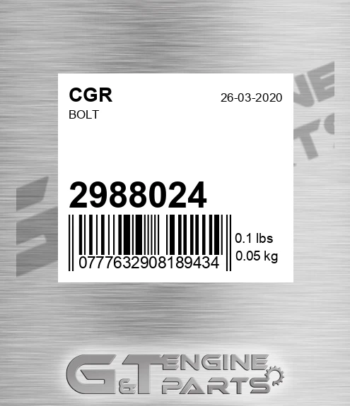 2988024 CGR Bolt