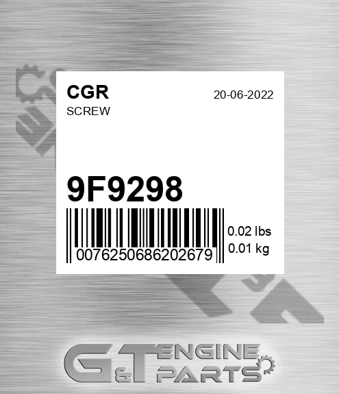 9F9298 Screw