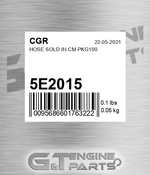 5E2015 Hose Sold In Cm Pkg100
