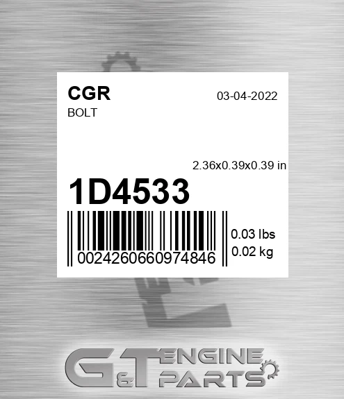 1D4533 Bolt