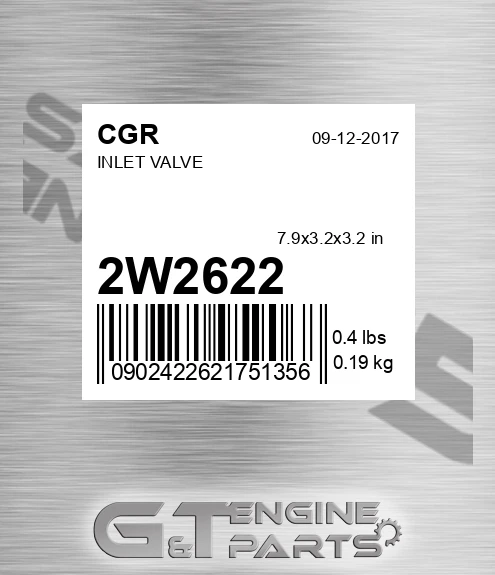 2W2622 Inlet Valve