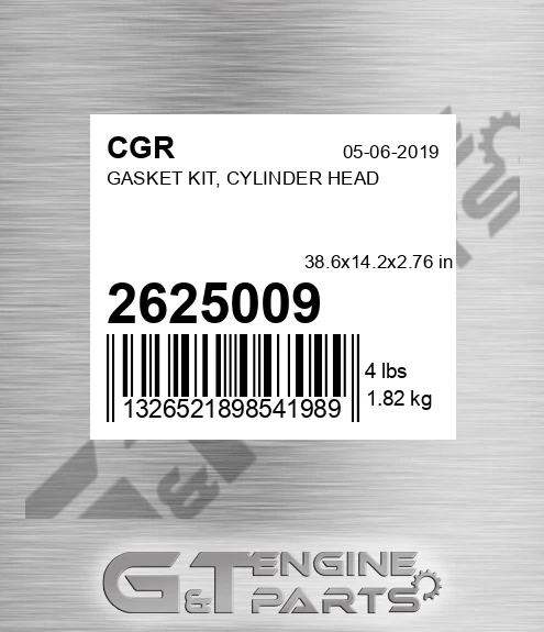 2625009 Gasket Kit, Cylinder Head for CGR