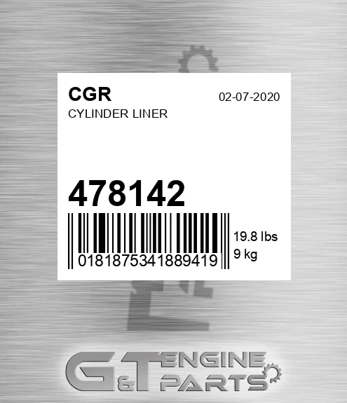 478142 CGR Cylinder Liner