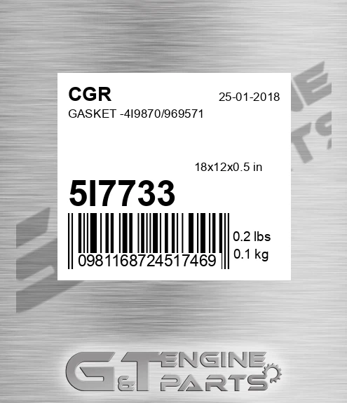 5I7733 CGR Gasket -4i9870/969571