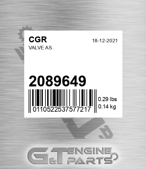2089649 Valve As.