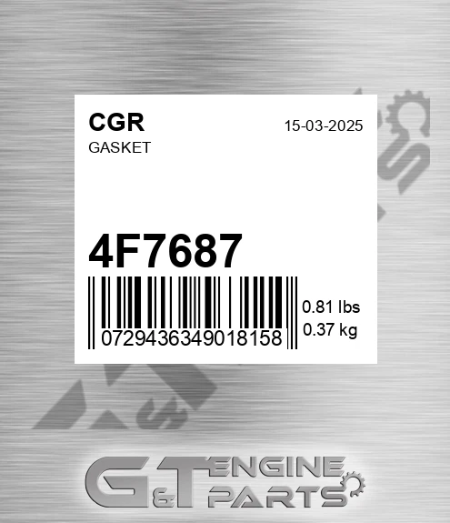 4F7687 Gasket
