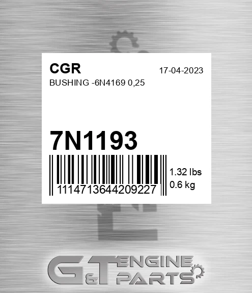 7N1193 Bushing -6n4169 0,25