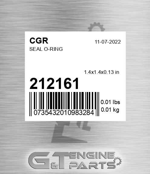 212161 CGR Seal O-ring